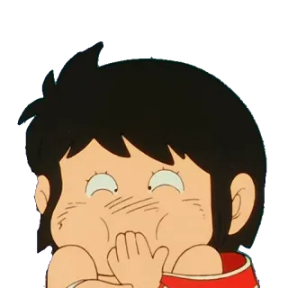 😜 anime, cartoon, boy, happy, laughing telegram sticker