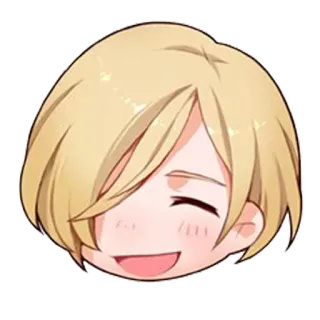 😄 Anime, Manga, Dibujos animados, Pelo rubio, Lindo, Alegre whatsapp sticker