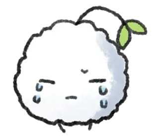 💭 悲しい, 泣く, 雲, 可愛い, カワイイ, 感情, 涙 telegram sticker
