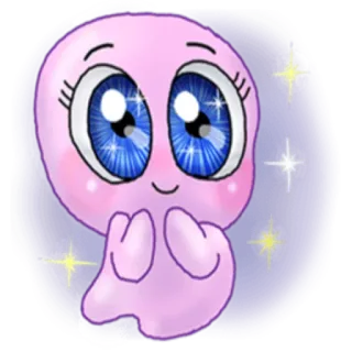 ✨ mignon, dessin animé, kawaii, paillette, rose, tâche telegram sticker