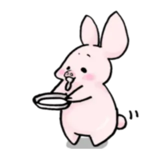 🤤 свинья, животное, милый, розовый, блюдо, еда telegram sticker