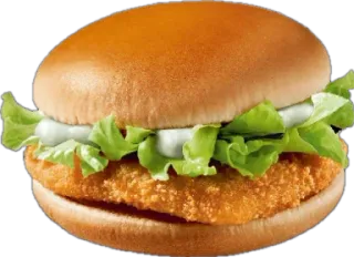 🐤 food, sandwich, chicken sandwich, burger, fast food whatsapp sticker