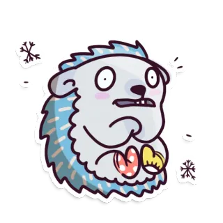 🥶 เม่น, น่ารัก, สติกเกอร์, การ์ตูน, สัตว์, กลัว telegram sticker