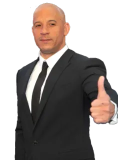 👍 Vin Diesel Vin Diesel, acteur, pouce levé, célébrité telegram sticker