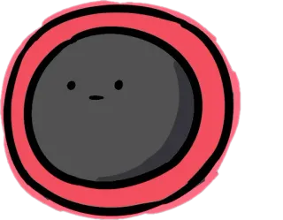😶 Cartoon, Kreis, Figur, Niedlich, Aufkleber telegram sticker