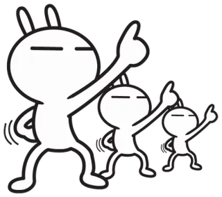 🕺 pegatina, dibujos animados, personaje, bailando, blanco, lindo telegram sticker