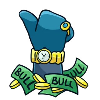 ⌚ BULL argent, succès, richesse, finance, taureau, investissement telegram sticker