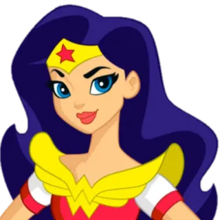 🤨 Wonder Woman wonder woman, superhero, dc comics, cartoon telegram sticker