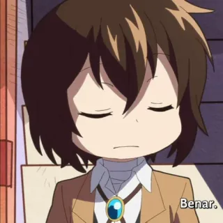 🧳 Benar. Anime, Chibi, Portrait, Mâle, Dessin animé telegram sticker