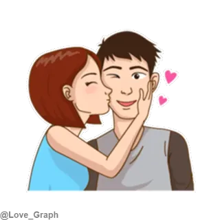 😘 kiss, love, couple, romance, affection telegram sticker