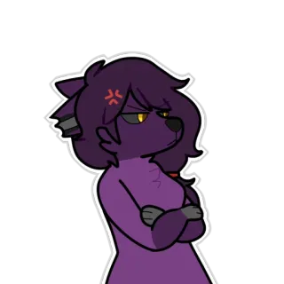 😡 furry, boos, cartoon, antropomorf, personage, sticker whatsapp sticker