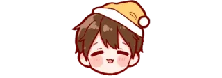 ☺️ kreskówka, śpiący, słodki, chibi, anime, manga, kapelusz telegram sticker