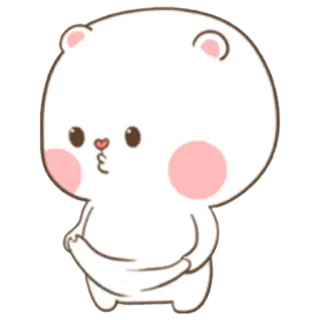😶 schattig, beer, cartoon, kawaii, sticker, lief telegram sticker