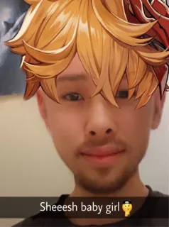 😏 Sheeesh baby girl 🤷‍♂️ sheesh, Snapchat, baby girl, filtro, uomo telegram sticker