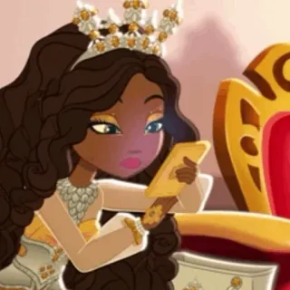 🖤 Cedar Wood Ever After High Cedar Wood, Ever After High, doll, cartoon, princess, crown telegram sticker