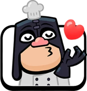 😘 шеф-повар, любовь, поцелуй, готовка, сердце telegram sticker