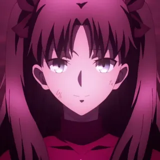🙂 Rin Tohsaka Fate/stay night Anime, Manga, Personaggio, Ragazza, Carino, Fanart telegram sticker