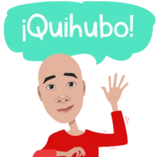 ✋ ¡Quihubo! saudação, oi, olá, espanhol telegram sticker