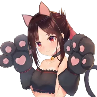 🌈 Kaguya Shinomiya Kaguya-sama: Love Is War Anime, Oreilles de chat, Kawaii, Kaguya-sama, Love is War, Personnage telegram sticker