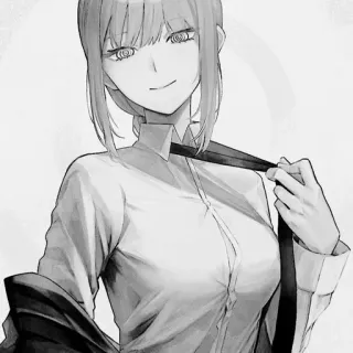 ☺️ Makima Chainsaw Man อนิเมะ, มังงะ, มาคิมะ, เชนซอร์แมน, ตัวละคร, ผู้หญิง telegram sticker
