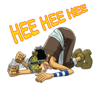 😝 Usopp One Piece HEE HEE HEE Anime, One Piece, Usopp, Hi hi hi, Kartun, Lucu, Manga, Kebohongan whatsapp sticker
