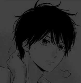📎 Anime, Mangá, Menino, Triste, Fofo telegram sticker