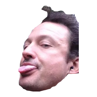😛 uomo, faccia, lingua, espressione, persona, umano whatsapp sticker