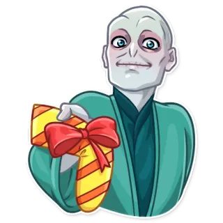 🎁 Voldemort Harry Potter Voldemort, Harry Potter, gift, wizard, villain telegram sticker