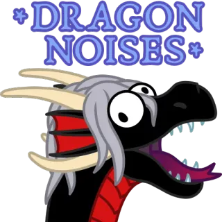 🐲 DRAGON NOISES naga, kebisingan, hewan, fantasi, kartun telegram sticker