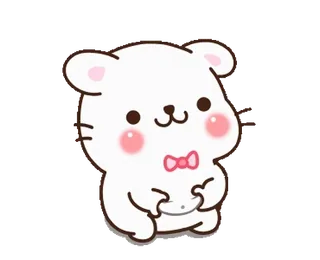 🙂 น่ารัก, การ์ตูน, สัตว์, หมี, คาวาอิ telegram sticker