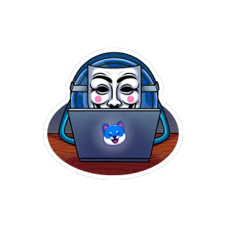 😱 vô danh, hacker, mặt nạ, máy tính, internet, kỹ thuật số telegram sticker