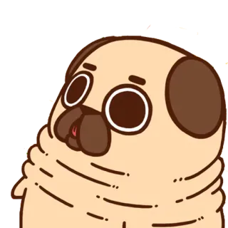 🐷 ปั๊ก, หมา, น่ารัก, สัตว์, สัตว์เลี้ยง, การ์ตูน, สติกเกอร์ whatsapp sticker