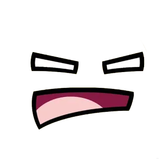 😡 angry, cartoon, face, mouth, expression telegram sticker