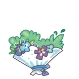 🤩 Fan, Fiori, Blu, Foglie, Decorativo, Floreale, Bouquet whatsapp sticker