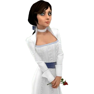 👄 Elizabeth BioShock Infinite bioshock, элизабет, видеоигра, персонаж telegram sticker