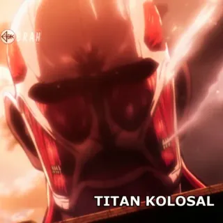 😵 Attack on Titan TITAN KOLOSAL l'attacco dei giganti, gigante, anime, mostro, horror, villain whatsapp sticker