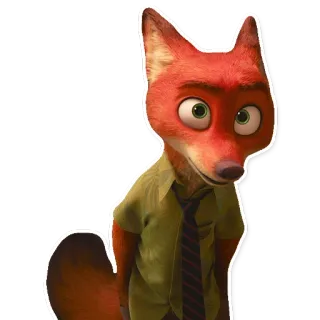 😌 Nick Wilde Zootopia Dibujos animados, Zorro, Personaje, Animal, Zootopia, Nick Wilde telegram sticker