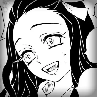 🌿 Nezuko Kamado Demon Slayer Anime, Demon Slayer, Nezuko, Manga, Süß, Mädchen, Lächeln whatsapp sticker