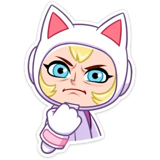 💪 Аниме, Мультфильм, Персонаж, Кот, Котик, Худи, Милый telegram sticker