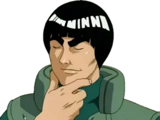 🤔 Might Guy Naruto อนิเมะ, การ์ตูน, ผู้ชาย, นารูโตะ, ตัวละคร telegram sticker