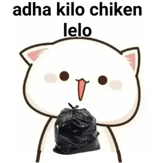 🏵 adha kilo chiken lelo cat, chicken, animal, garbage telegram sticker