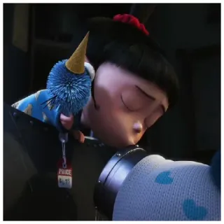 😘 Agnes Despicable Me Agnes, Despicable Me, Kartun, Film, Anak perempuan, Cium telegram sticker