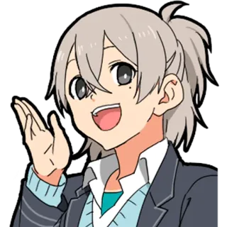 👋 Anime, Dibujos animados, Animación, Chica, Saludo, Onda telegram sticker