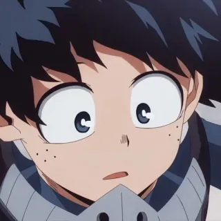 😮 Izuku Midoriya My Hero Academia anime, My Hero Academia, Izuku Midoriya, character, manga telegram sticker