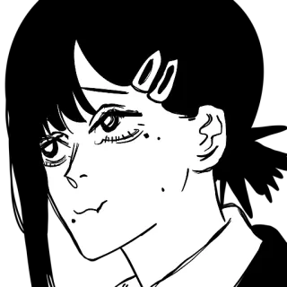 🤤 Kobeni Higashiyama Chainsaw Man 애니메이션, 만화, 코베니, 히가시야마, 체인소 맨, 캐릭터 telegram sticker
