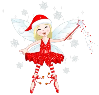 🎅 นางฟ้า, คริสต์มาส, วันหยุด, เวทมนตร์, เอลฟ์, รื่นเริง whatsapp sticker