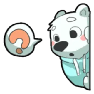 ❓ Bär, Cartoon, Frage, süß, Tier telegram sticker