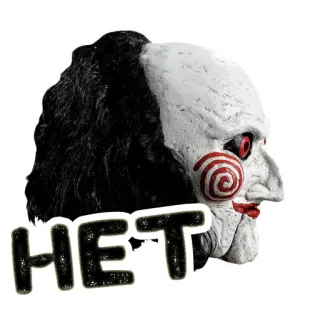 🙅‍♂️ Jigsaw Saw HET Ужасы, Фильм, Маска, Спираль, Злодей telegram sticker