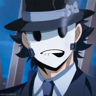 🌐 Animé, Personnage, Chapeau, Masque, Portrait telegram sticker