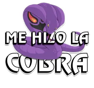 🐍 ME HIZO LA COBRA Kobra, Schlange, Text, Lila, Tier whatsapp sticker